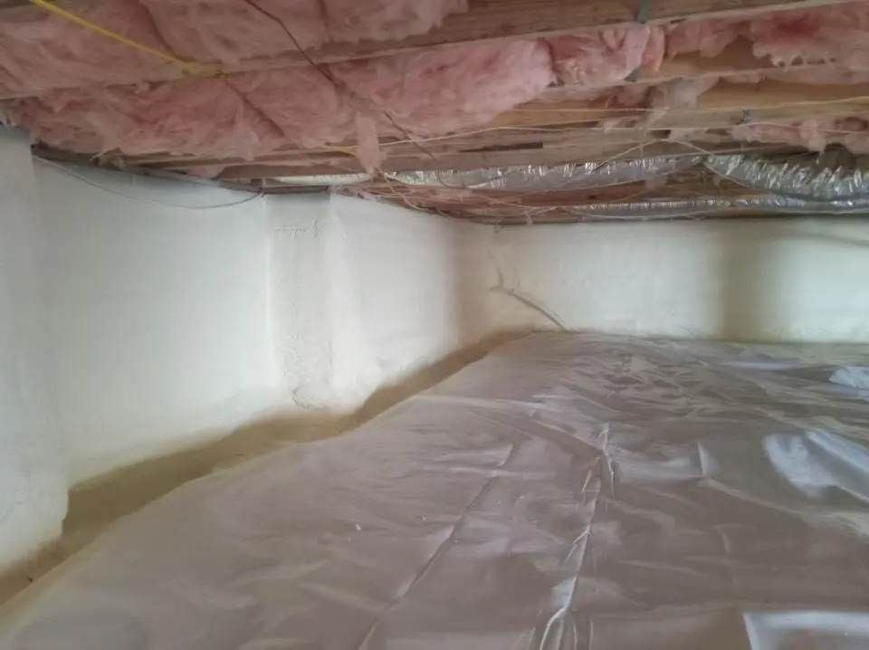 Crawl space encapsulation with closed-cell spray foam for Metal Roof Coating in Villa Park